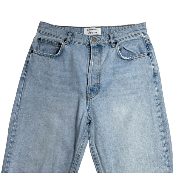 Reformation Tahoe Destroyed Denim Straight Leg Jeans Womens 28 - Picture 3 of 8